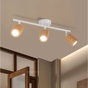 Brilagi - Oprawa punktowa MODERN WOOD 3xGU10/8W/230V drewno/biały