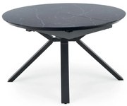 Stół rozkładany VERTIGO 130(180)x130 czarny marmur HALMAR