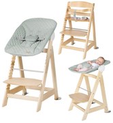 Jasnozielono-naturalne krzesełko do karmienia Style Born Up 2in1 – Roba