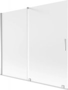 Mexen Velar parawan nawannowy 2-skrzydłowy rozsuwany 180 x 150 cm, szron, chrom - 896-180-000-31-01