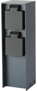 Brilagi - Zewnętrzny słupek zasilający PILLAR 2Z SCHUKO 230V IP44 antracyt