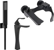 Mexen Estrella R02 zestaw wannowy, czarny - 72313R02-70