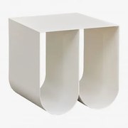 Kwadratowa Szafka Nocna 40x40 Cm Ze Stali Olavi Gardenia Biel - Sklum