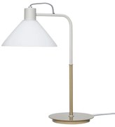 Biała lampa stołowa ze szklanym kloszem (wysokość 44 cm) Spot – Hübsch