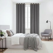 Zasłona gotowa welurowa na przelotkach 140x250 GRAFIT velvet Virella