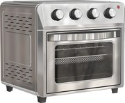 HOMCOM Minipiekarnik z termoobiegiem, frytkownica na gorące powietrze, 6 trybów grzania, timer, akcesoria, 24 l, srebrny