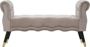 Szarobrązowa aksamitna ławka Paris – Mauro Ferretti