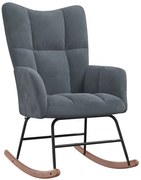 Ciemnoszary pikowany fotel bujany K2-W09