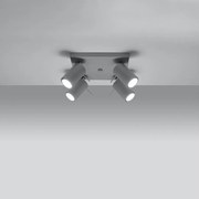 Plafony nowoczesny Briix, stal - 4 źródło światła 3000K - L.25 x H.16 cm - szary