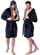 Szlafrok męski Jordan Navy Grey M