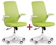 Krzesło biurowe z siatkowanym oparciem BUTTERFLY 1+1 GRATIS, zielony