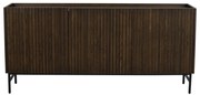 Ciemnobrązowa niska komoda z litego drewna dębowego 160x75 cm Halifax – Rowico