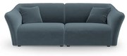 Niebieska aksamitna sofa 206 cm Tokyo – Cosmopolitan Design