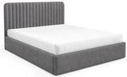 Ciemnoszare łóżko tapicerowane 3 rozmiary N9-F01