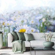 Fototapeta - Malowane stokrotki (196x136 cm)