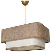 Beżowo-kremowa lampa wisząca z kloszem z juty Varianza – Opviq lights