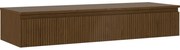 Mexen Rivel szafka łazienkowa podumywalkowa 140 cm z blatem, 1 szuflada, ryflowana , orzech - 91A20-14023-1-BFC86