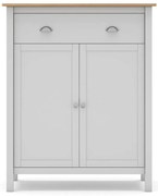 Biało-naturalna wysoka komoda z drewna sosnowego 90x110 cm Misti – Marckeric