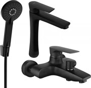 Mexen Axel R40 zestaw wannowy, czarny - 73813R40-70