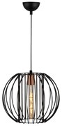 Lampa wisząca w czarno-brązowym kolorze z metalowym kloszem ø 33 cm Fellini – Opviq lights