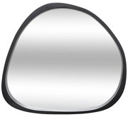 Lustro ścienne organiczne WAYNE w czarnej ramie, 56,5 x 63 cm