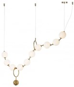 LAMPA SUFITOWA WISZĄCA LED APP1444-10CP Złota