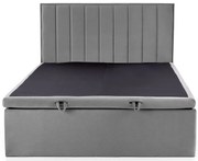 Szare łóżko kontynentalne do sypialni P5-H84