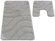 Jasnoszary komplet dywaników łazienkowych E6-D03