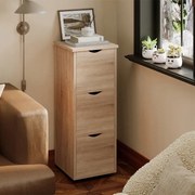 Szafka słupek z szufladami rustykalny dąb komoda stojąca wąska pojemna loft