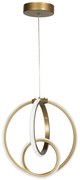 Metalowa lampa wisząca LED w kolorze brązu ø 28,5 cm Neo – Squid Lighting