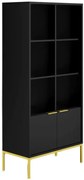 Otwarty regał na nóżkach czarny + złoty T9-C40