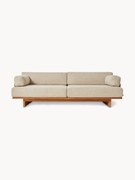 Teak Wood Garden Lounge Sofa Stracciatella