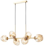 Redo 01-2619 - Żyrandol na lince PIERCE 6xE27/42W/230V złota/dym