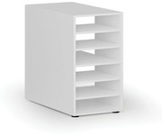 Szafka za półkami do stołu roboczego PRIMO WHITE, prawa, biała