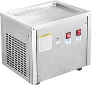 Maszyna do Smażonego Lodu SucceBuy Maszyna do Lodu Fritowanego 27,9 x 24,1 Cm, Stal Nierdzewna, z Kompresorem i 2 Skrobakami