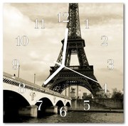 Zegar szklany kwadratowy Paryż