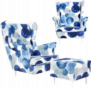 Fotel uszak z podnóżkiem Ari Print Family Meble