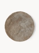 Okrągły puszysty dywan z długim włosiem Leighton