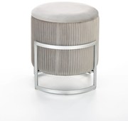 CRICKET pufa jasny popiel, tkanina velvet, z funkcją schowka, welur