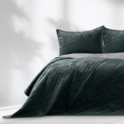 Ciemnoszara narzuta pikowana z aksamitu 170x270 cm Laila – AmeliaHome