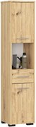Regał łazienkowy z drzwiczkami i szufladą dąb artisan  L9-L59