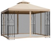 Outsunny Altana Ogrodowa 3x3m z 4 Półkami Wodoodporna Ochrona UV Namiot Imprezowy | Aosom PL