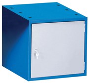 Wisząca szafka narzędziowa do stołów warsztatowych GD, zamek, 470 x 592 x 510 mm, niebieska