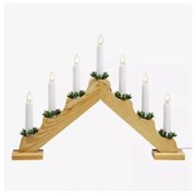 Markslöjd 704643 - Świąteczny świecznik OLA 7xE10/3W/230V brązowy