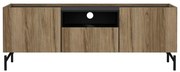 Brązowa szafka pod TV w dekorze dębu 147x54x41 cm Bergen – Tvilum