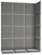 Zestaw 19 paneli tapicerowanych QUADRATTA 120x160 szary ELTAP