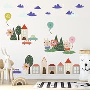 Naklejki na ścianę - Zające w mieście