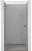 Mexen Lunar-B drzwi prysznicowe uchylne lewe 65 cm, transparent, różowe złoto - 832-065-000-60-00-L