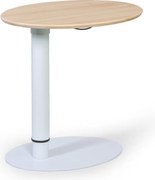 Owalny stół regulowany z zaokrąglonymi rogami, klon, 50 × 65 cm