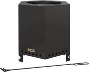 Outsunny Palenisko Ogrodowe z Pogrzebaczem, 45 x 38,8 x 46,5 cm, Srebrno-Czarne